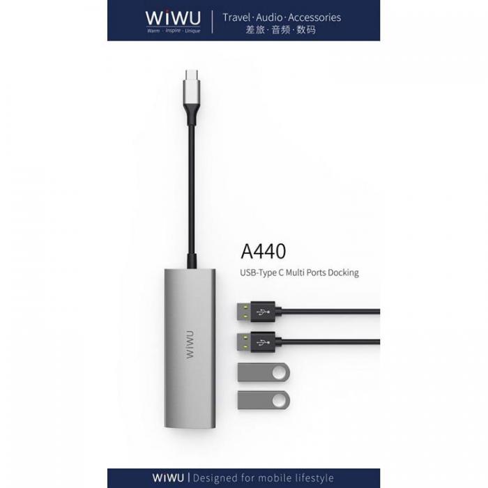 WIWU - WiWU HUB Alpha A440 Pro USB C do 4x USB3.0