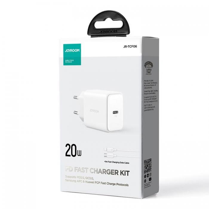 Joyroom - Joyroom PD Vggladdare USB-C 20W Lightning Kabel - Vit