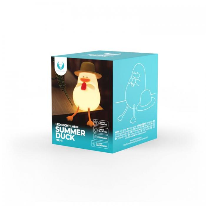 Forever Light - Forever LED Nattlampa Summer Duck FNL-11 - Vit