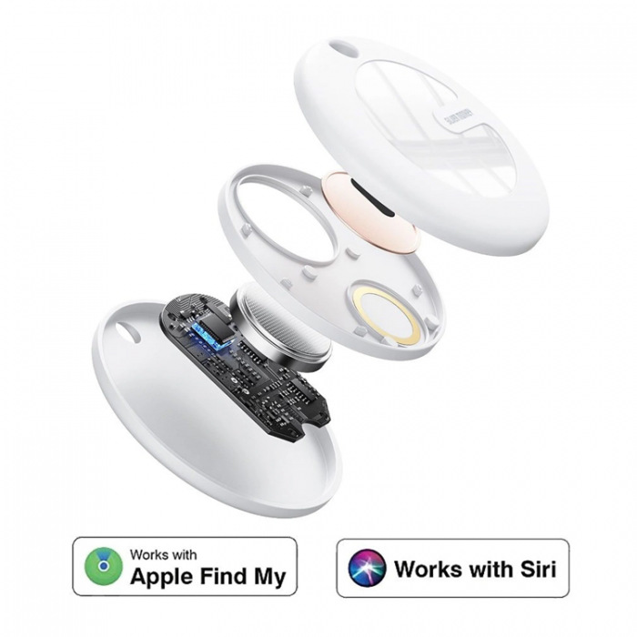 Silver Monkey - Silver Monkey Taggskare kompatibel med Apple FindMy - Vit