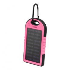 Setty - Setty Powerbank 5000 mAh Solar SPBS-05 - Rosa