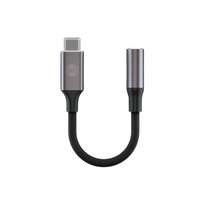 Forever - Forever Adapter Audio USB-C Till 3.5 mm AJC-01 - Svart