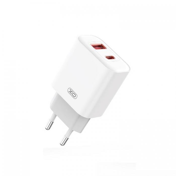 XO - XO Snabbladdare 20W USB-C Med Kabel CE12 PD QC3.0 - Vit