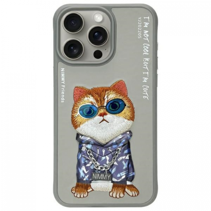 NIMMY - Nimmy iPhone 15 Pro Max Mobilskal Glasses Cool Cat - Gr