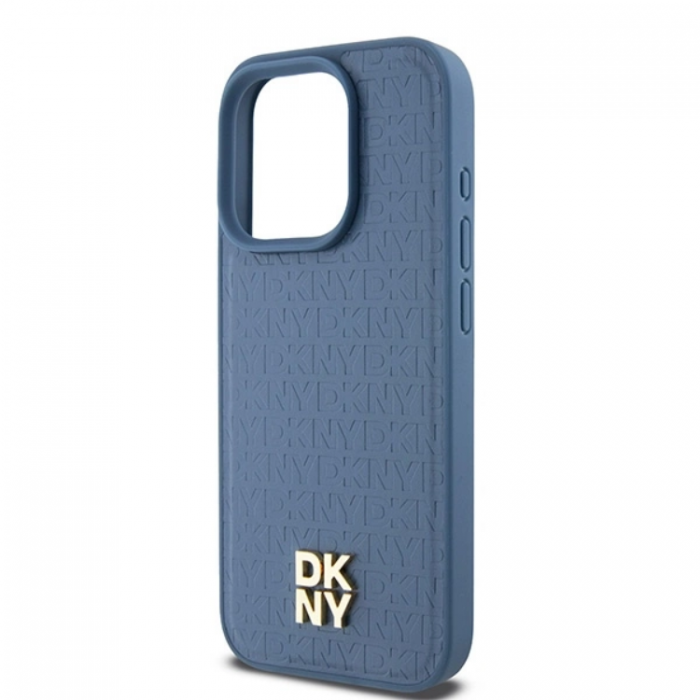 DKNY - DKNY iPhone 15 Pro Max Mobilskal Magsafe Lder Pattern Metal Logo