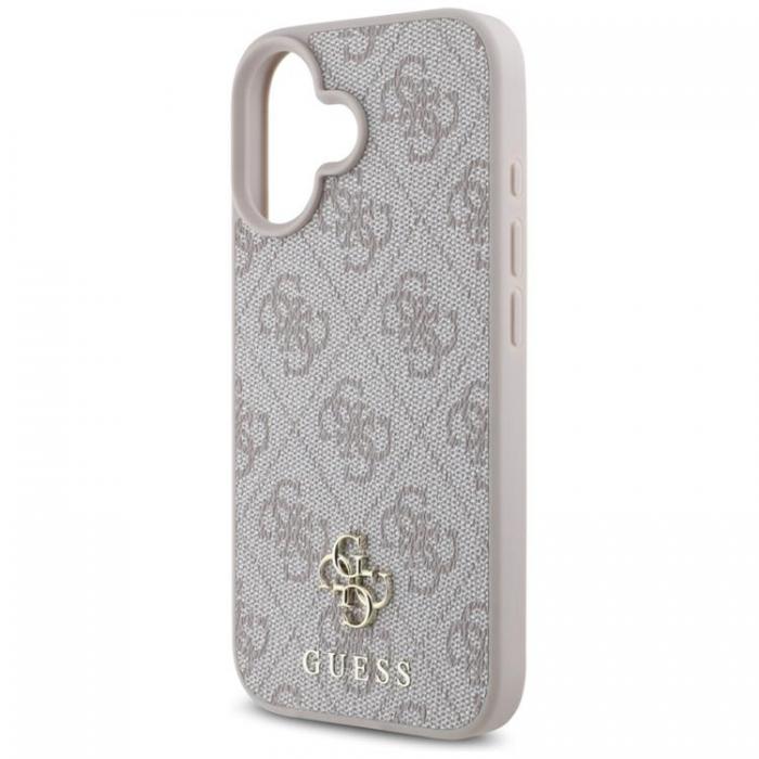 Guess - Guess iPhone 16 Mobilskal MagSafe HC PU 4G Small Classic - Rosa