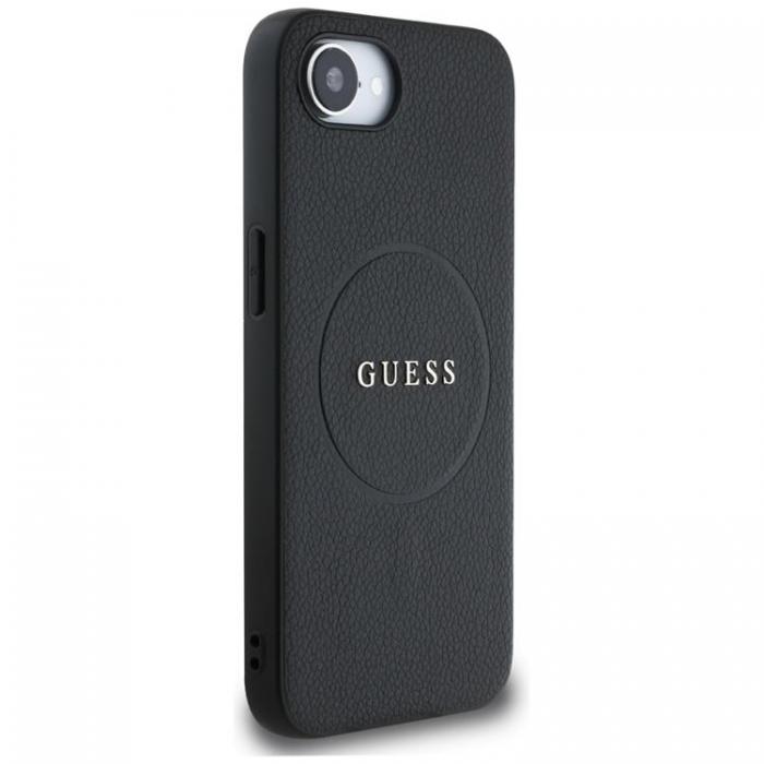 Guess - Guess iPhone 16e Mobilskal MagSafe Grained Ring - Svart