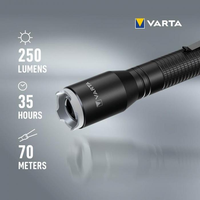 VARTA - Varta Aluminium Light F20 Pro Ficklampa 250 lm