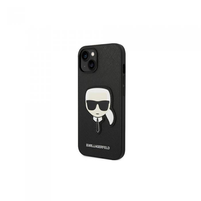 KARL LAGERFELD - Karl Lagerfeld Saffiano PU Skal fr iPhone 14 Pro, Svart