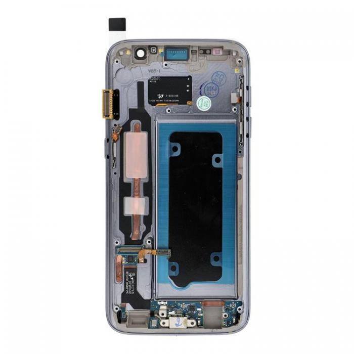 SpareParts - SAMSUNG S7 Skrm med LCD-display FixCell Renoverade - Svart