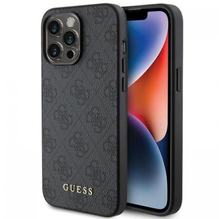 Guess - Guess iPhone 15 Pro Mobilskal Metall Gold Logo - Gr