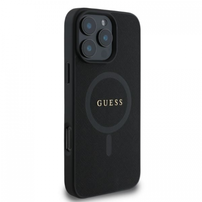 Guess - Guess iPhone 16 Pro Mobilskal Magsafe Saffiano Peony Classic Logo