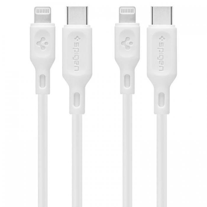 Spigen - Spigen 2-Pack Lightning Kabel Durasync Mfi 100cm - Vit