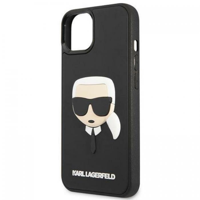 KARL LAGERFELD - Karl Lagerfeld iPhone 14 Plus Skal 3D Rubber Karl`s Head - Svart