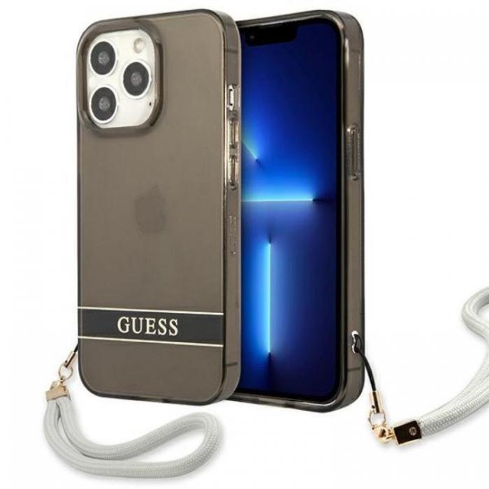 Guess - Guess iPhone 13 Pro Skal Translucent Stap - Svart