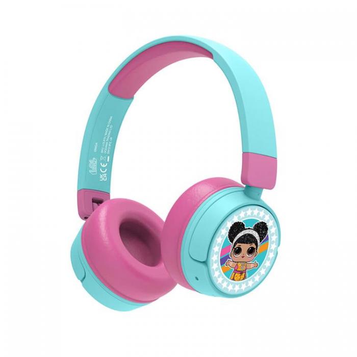 LOL - LOL Junior On-Ear Trdlsa Hrlurar - Rosa/Bl