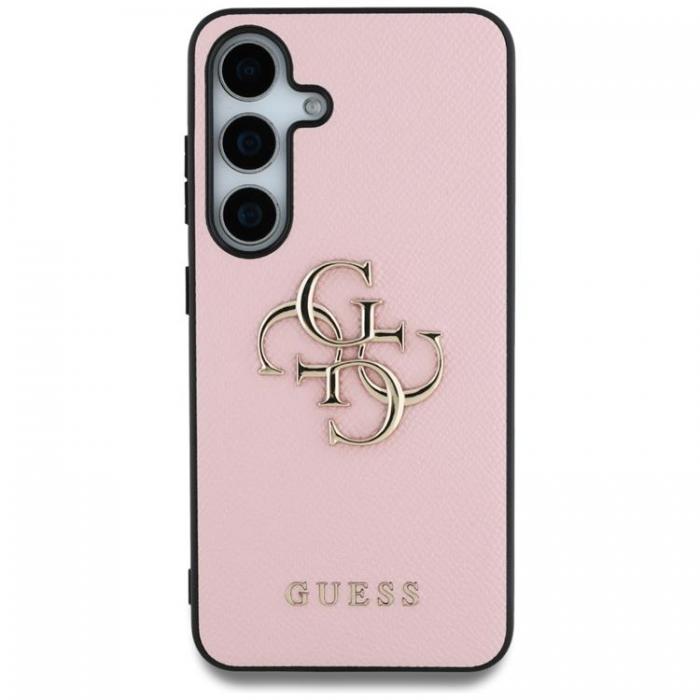 Guess - Guess Galaxy S25 Ultra Mobilskal Grained Big 4G Logo Small Classic - Rosa