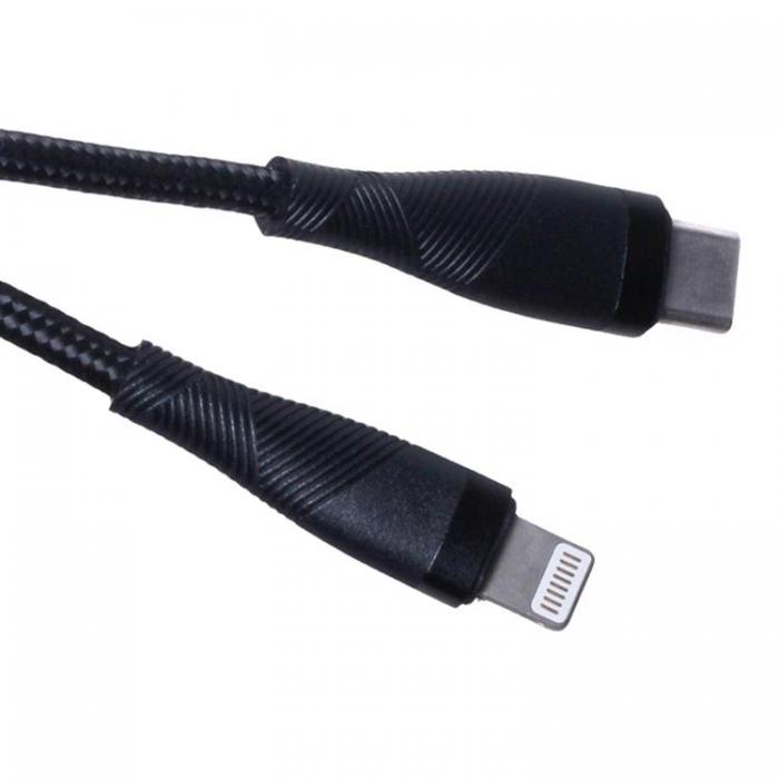 Maxlife - Maxlife USB-C till Lightning kabel 1m 27W MXUC-08 - Svart