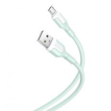 XO - XO USB Till MicroUSB 1m Kabel 2.1A NB212 - Grön