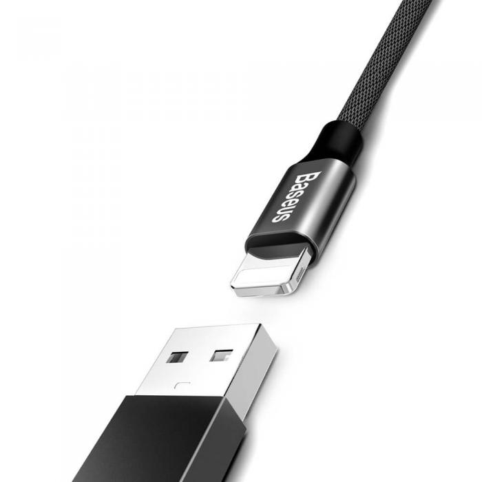 BASEUS - BASEUS Yiven USB-A till Lightning kabel 1.2m Svart