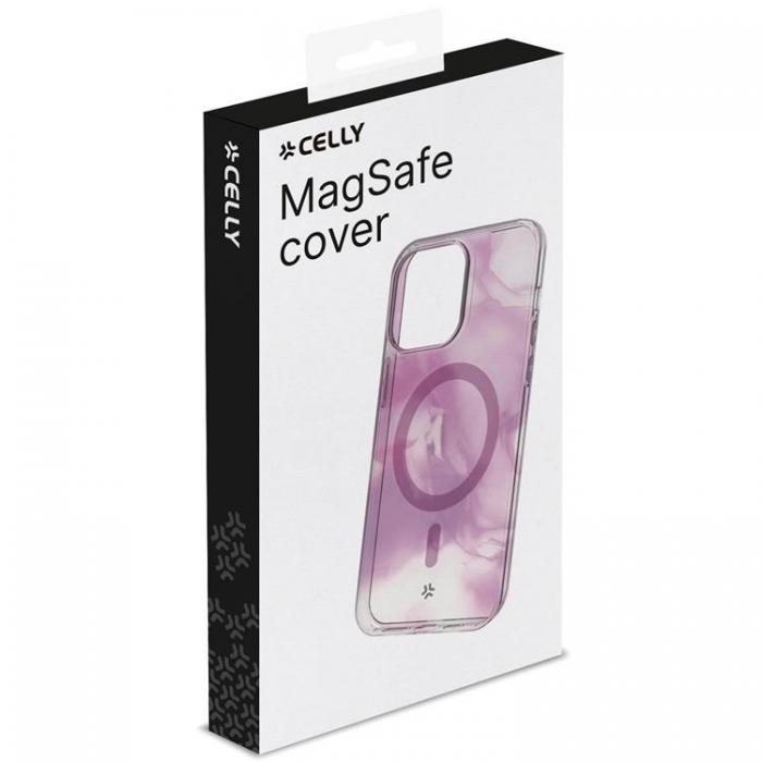 Celly - Celly iPhone 15 Pro Mobilskal Magsafe TPU - Lila