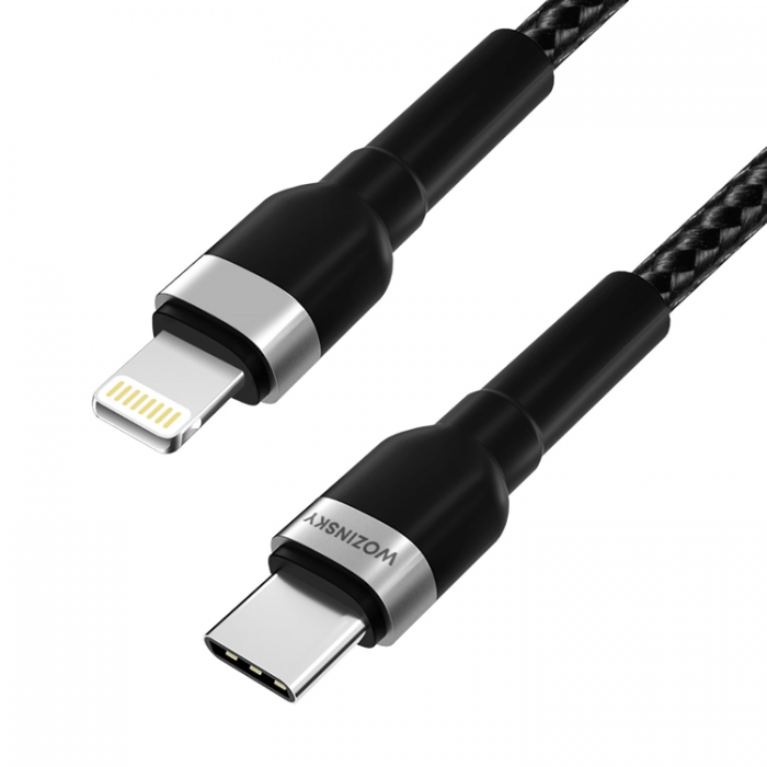 Wozinsky - Wozinsky USB-C till Lightning kabel PD 30W 2m - Svart