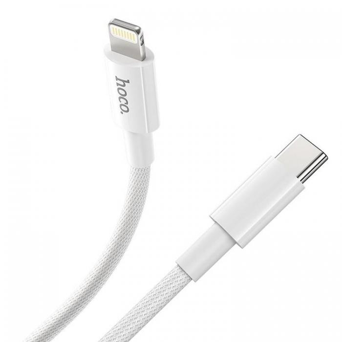 Hoco - Hoco PD USB-C till Lightning kabel 20W 1m - Vit