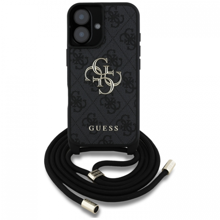 Guess - Guess iPhone 16 Plus Mobilskal Crossbody Big Logo - Svart