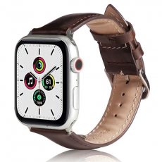 Beline - Beline Apple Watch (42/44/45/49mm) Armband Läder - Brun