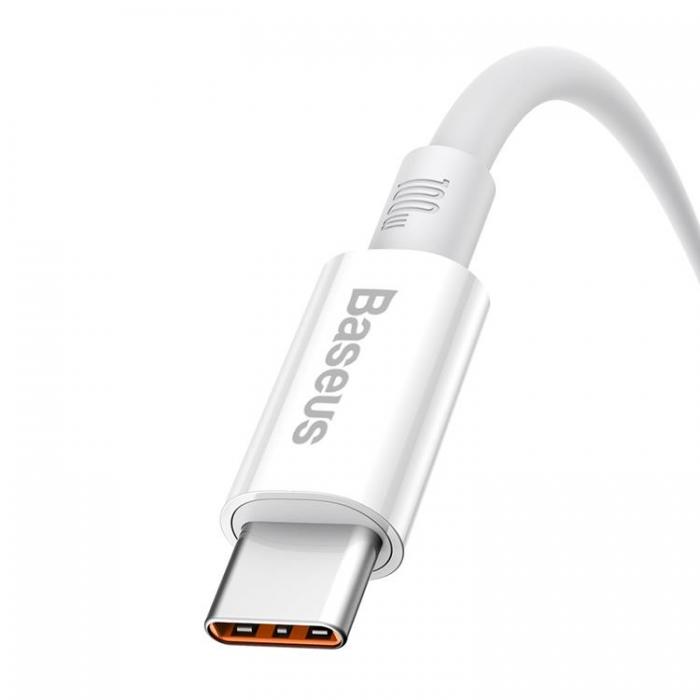 BASEUS - Baseus USB Till USB-C 100W 2m Kabel Superior Moon - Vit