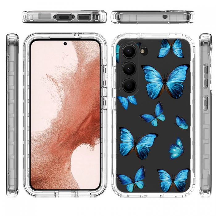 A-One Brand - Galaxy S23 Plus Skal Pattern Printing - Bl Butterfly