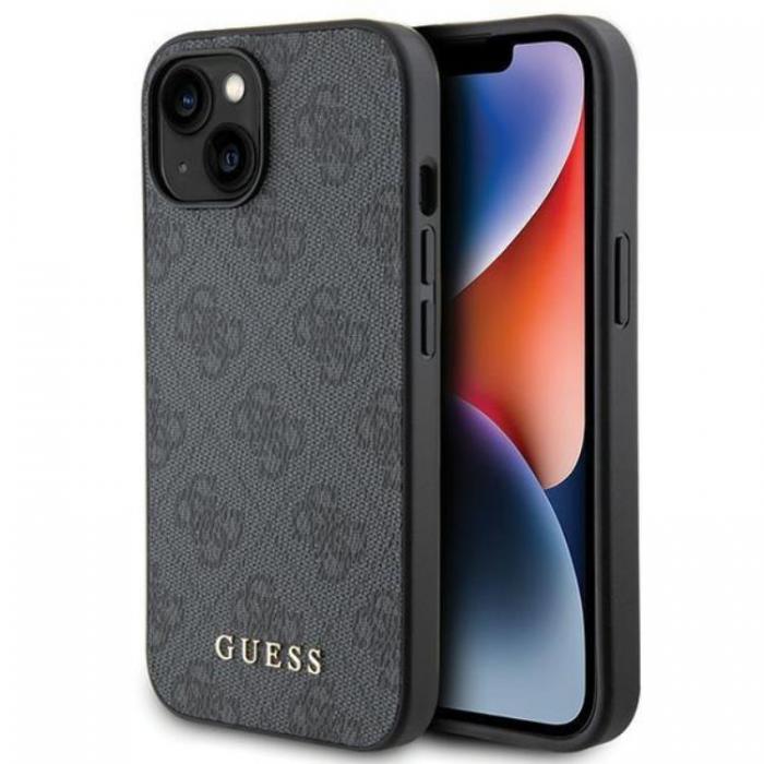 Guess - Guess iPhone 15 Mobilskal Metall Gold Logo - Gr