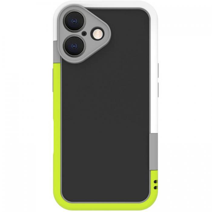 Celly - Celly iPhone 16 Mobilskal Bumper - Vit/Limegrn