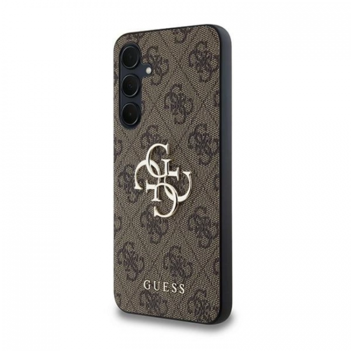 Guess - Guess Galaxy A35 5G Mobilskal Big Metall Logo - Brun