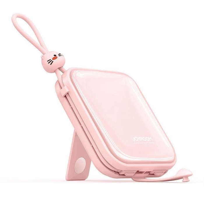 Joyroom - Joyroom Powerbank 10000mAh 22.5W Cutie Series Stativ - Rosa