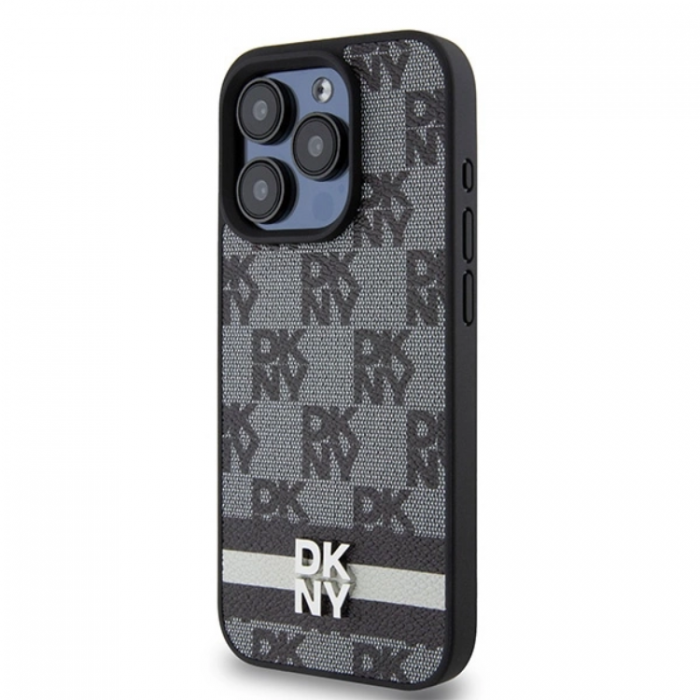 DKNY - DKNY iPhone 15 Pro Max Mobilskal Lder Checkered Mono Pattern