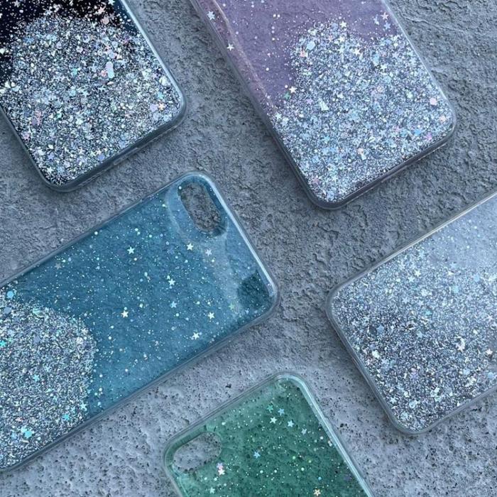 OEM - Star Glitter Shining Skal Galaxy A22 - Transparent