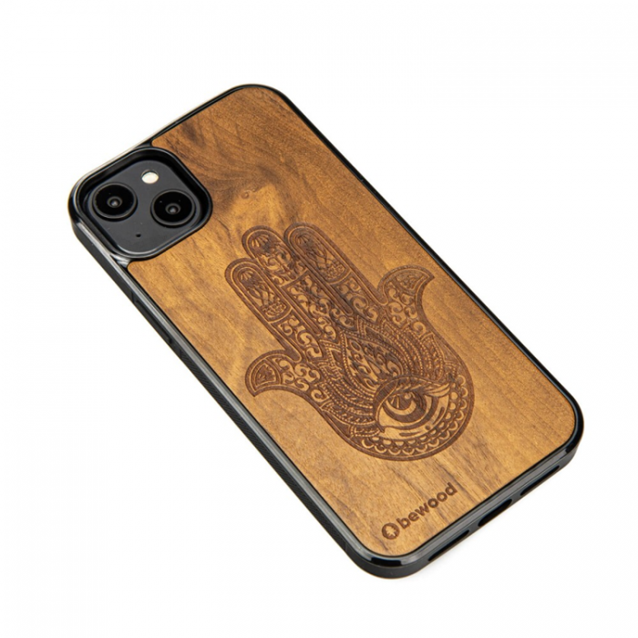 Bewood - Bewood iPhone 15 Plus Mobilskal Hamsa Imbuia