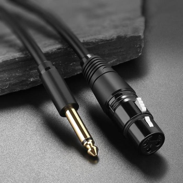 Ugreen - Ugreen Audio Kabel XLR Hona 6.35 mm Jack Hane 5 m - Svart