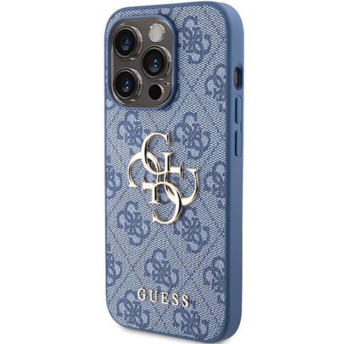 Guess - Guess iPhone 15 Pro Mobilskal Big Metall Logo - Bl