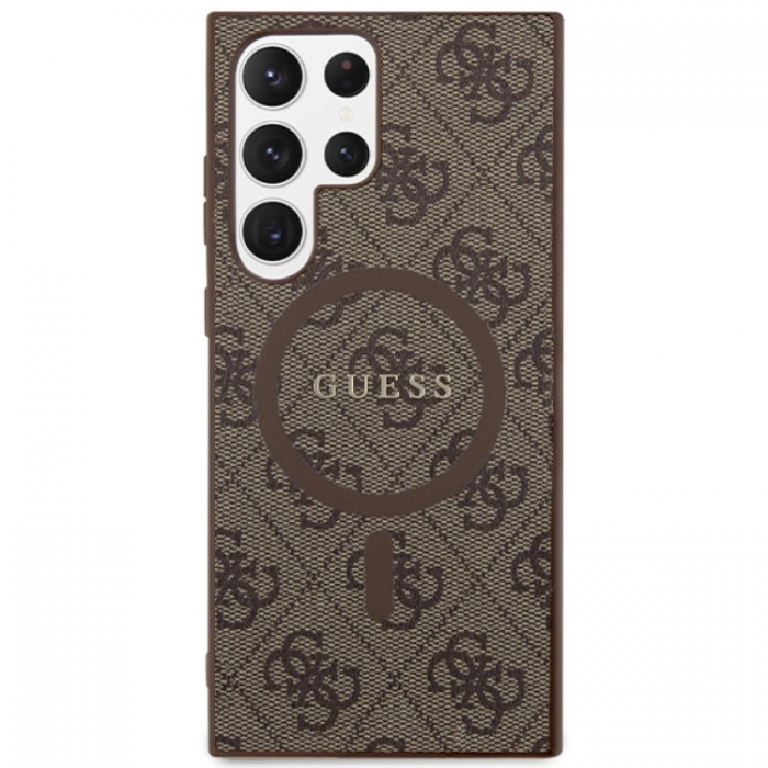 Guess - Guess Galaxy S24 Ultra Mobilskal Magsafe Collection - Brun