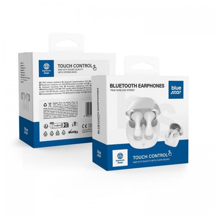 Blue Star - Blue Star Trdlsa In-Ear Hrlurar TWS BK92 - Vit