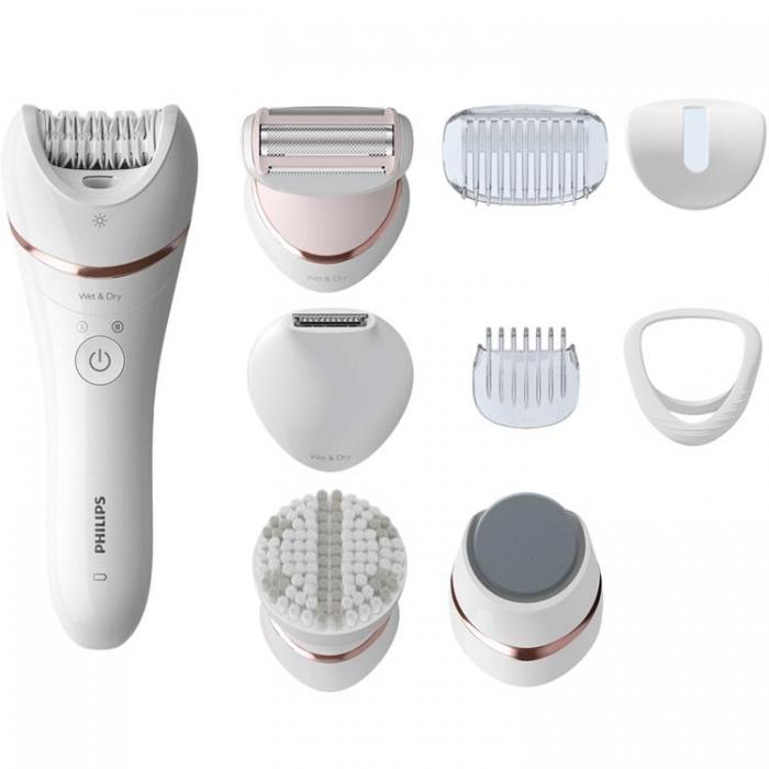 Philips - Philips Epilator fr vt- och Torrepilering 9-tillbehr BRE740