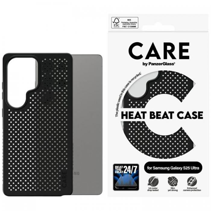 PanzerGlass - CARE By PanzerGlass Galaxy S25 Ultra Mobilskal Heat Beat - Svart