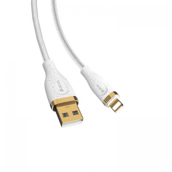 Devia - Devia USB Till Lightning 1.5m Kabel 2.4A Star EC417 - Vit