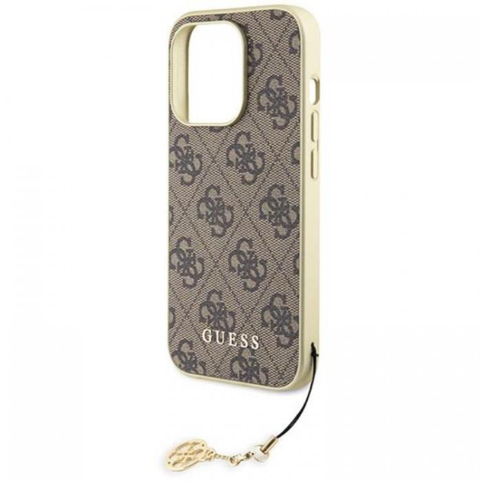 Guess - Guess iPhone 15 Pro Mobilskal Charms Collection - Brun