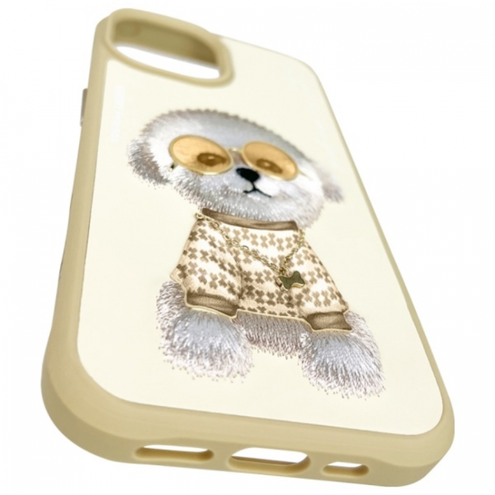 NIMMY - Nimmy iPhone 15 Mobilskal Glasses Cool Dog - Khaki