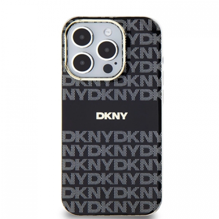 DKNY - DKNY iPhone 14 Pro Mobilskal Magsafe IML Mono & Stripe - Svart