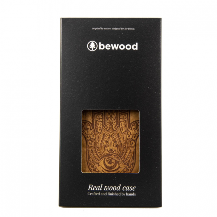 Bewood - Bewood iPhone 15 Plus Mobilskal Hamsa Imbuia