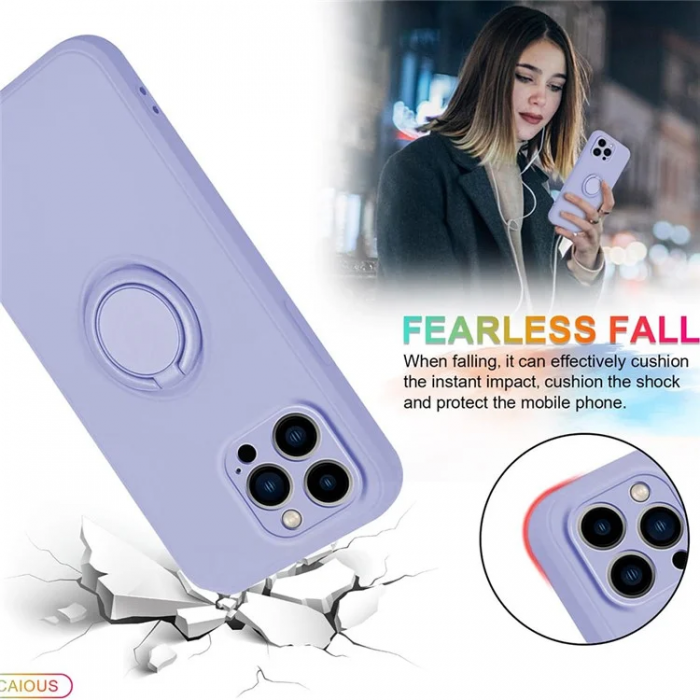 A-One Brand - iPhone 16 Plus Mobilskal Silikon Ring - Violett